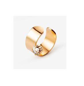 Joyería impermeable de moda, anillo minimalista liso de doble capa, anillo grueso liso de acero inoxidable chapado en oro de 18K para mujer - Product Image 3