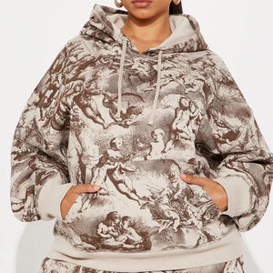 Tasa barata de alta calidad al por mayor mezcla de algodón y poliéster/sudadera de Jersey de mujer de gran tamaño personalizada transpirable 2026 - Product Image 4