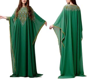 Dubai caftán marroquí modesto árabe Abaya Maxi mano con cuentas caftán fiesta desgaste vestido de boda playa elegante Jellabiya longitud del suelo - Product Image 4