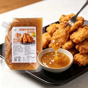 Salsa de Miel, Limón y Ajo de 1 kg, Sabor <span class=keywords><strong>Agridulce</strong></span>, Salsa para Cubrir <span class=keywords><strong>Pollo</strong></span> <span class=keywords><strong>Frito</strong></span>, Estilo <span class=keywords><strong>Coreano</strong></span> - Product Image 1