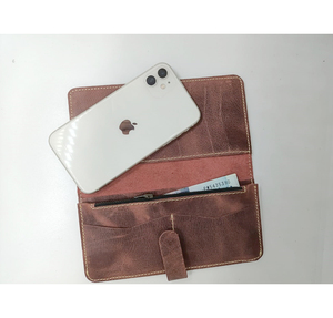 Nueva Cartera de cuero puro de estilo empresarial para hombre más vendida a la moda al por mayor hecha en fábrica y ligera con patrón de logotipo de longitud larga - Product Image 5