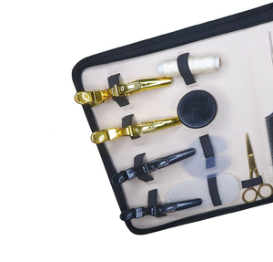 Kit d'outils de pinces pour extensions de cheveux en acier inoxydable de qualité chirurgicale, noir et blanc mat, vente en gros, logo personnalisé - Product Image 5