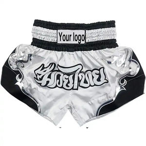 Pantalones cortos de boxeo Muay Thai de moda al por mayor de alta calidad con patrón de impresión de logotipo personalizado Uso de entrenamiento MMA - Product Image 6