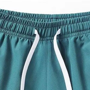 Pantalones Cortos Deportivos Casuales para Hombre, de Cintura Elástica, de Secado Rápido, Lisos, Teñidos, 100% Poliéster, con Bolsillos - Product Image 2