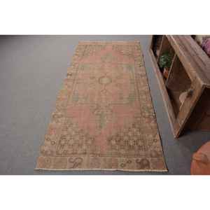 พรมตุรกีโบราณขนาด3.5x8ฟุตลายทางเดินทรงสี่เหลี่ยมผืนผ้าสำหรับวัยรุ่นห้องนั่งเล่นทำจากผ้าขนสัตว์ลาเท็กซ์ - Product Image 1