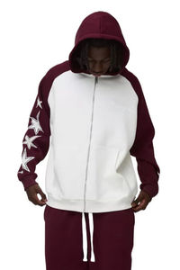 High Quality Custom Men's Sweatsuits 2 Piece Set Oversized Cotton Fleece Jogger Sets Hoodie Winter Pullover Zipper - Product Image 5