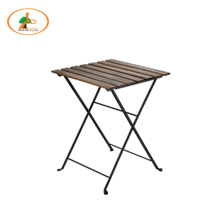 โต๊ะบิสโทรพับขนาดกะทัดรัด | ไม้และเหล็กที่แข็งแรง | เหมาะสำหรับร้านกาแฟลานระเบียง | ผู้ผลิตเวียดนาม - Product Image 1