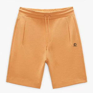 Pantalones cortos de hombre de algodón con cintura elástica y forro polar para hombre con logotipo personalizado OEM, pantalones cortos lisos con patrón de estilo informal y bolsillos de tallas grandes para hombre - Product Image 4