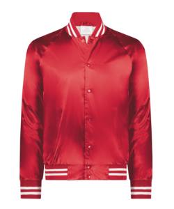 แจ็กเก็ตผ้าใบแนววินเทจสีแดงของผู้ชายสำหรับชิคาโกสำหรับบูลส์ปักลายพรางดีไซน์ปกตั้งมีซิปทรงหลวมสำหรับ - Product Image 2