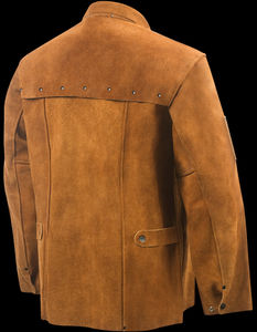 Vestes de travail en cuir de vachette de qualité supérieure Vêtements de travail ignifuges et sûrs pour les travailleurs industriels Vêtements de protection - Product Image 6