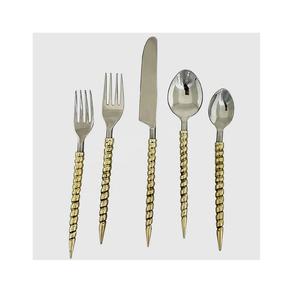 ทองจบสแตนเลส Flatware ชุดช้อนส้อมขนาดที่กำหนดเองพร้อมใช้งานออกแบบจัดการทองที่ผู้จัดจำหน่ายขายส่ง - Product Image 1