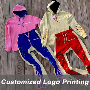 Conjunto Deportivo de Invierno para Mujer, Sudadera con Capucha y Cremallera Completa, Pantalones Deportivos, Diseño Elegante con Estampado Apilado, Tallas Estadounidenses, 2025 - Product Image 3