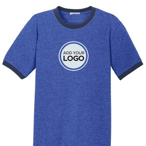 เสื้อยืดแขนสั้นน้ำหนักเบาสำหรับผู้ชาย, เสื้อยืดแขนสั้นโลโก้สไตล์สปอร์ตเสื้อยืดริงเกอร์ - Product Image 6