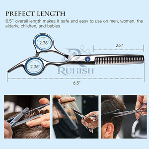 Tijeras Profesionales de Acero Inoxidable Plegables con Mango Largo para Peluquería, Herramienta de Corte para Salón y Estilismo - Product Image 3