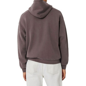 Pull personnalisé lavé à l'acide grande taille fermeture éclair sweats à capuche pour hommes 100% coton lourd unisexe sweat à capuche vierge pour garçons - Product Image 5