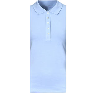 Camiseta Polo Corta de Estilo Inglés para Mujer, 100% Algodón, Tejida, Transpirable, Ecológica, con Logotipo Personalizado Bordado en la Parte Delantera - Product Image 3