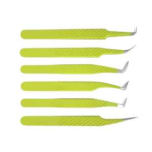 Juego de pinzas para pestañas de alta calidad de 6 pinzas para pestañas Instrumentos de belleza de TARIQ MFG CO - Product Image 3