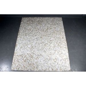 Handcrafted Hair-On Leather Large <b>Abstract</b> <b>Rug</b> for Living Room Bedroom Hallway - Product Image 4