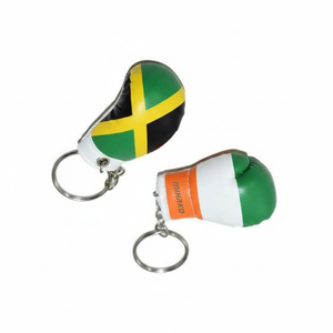 Porte-clés en cuir et acier inoxydable avec logo de club, mini gants de boxe - Accessoire de voiture de haute qualité - Product Image 2