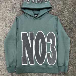 เสื้อฮู้ดผ้าคอตตอนสีทึบสำหรับทั้งชายและหญิงเสื้อมีฮู้ดผ้า100% ปักลายกำมะหยี่แบบบ็อกซี่ - Product Image 2