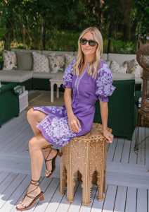 High Fashion Customize Floral Embroidered Short Sleeve Designer Festive Wear <b>Women</b> Heavy Embroidery <b>Dress</b> - Product Image 2