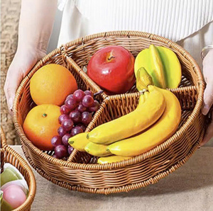 Caja Dividida de Ratán Hecha a Mano en Vietnam para el Año Nuevo Lunar, Bandeja para Servir, Contenedor de Dulces de Estilo Oriental Auspicioso, Hecho en Vietnam - Product Image 6