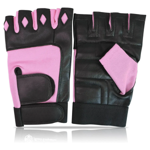 Guantes Deportivos de Alta Calidad para Gimnasio, Medios Dedos, Transpirables, de Cuero y Neopreno, para Entrenamiento, Levantamiento de Pesas, con Soporte para Muñeca - Product Image 1