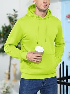 Sudaderas con capucha informales de invierno para hombre, Color sólido, ajuste Regular, 100% algodón, Polar, secado rápido, respetuoso con el medio ambiente, transpirable - Product Image 2