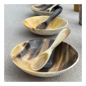 Tazón para Ensalada Hecho a Mano con Cuerno de Búfalo, Ecológico, Moderno, para Fiestas, Tamaño Personalizado, Alta Calidad, Acabado a Mano, Venta al Por Mayor, India - Product Image 2