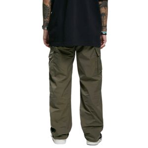 Pantalon utilitaire vert olive Style Streetwear Tissu durable Poignets de cheville réglables Poches zippées cachées Coupe moderne Confort de tous les jours - Product Image 3