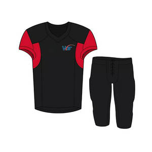 Conjunto de uniforme de fútbol americano para adultos personalizable de alta calidad Técnica de sublimación transpirable Incluye nombre del equipo corto - Product Image 5