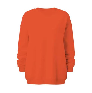 Sweat-shirt surdimensionné pour femme en molleton de polyester/coton de qualité supérieure col montant coupe ample entièrement personnalisable avant écologique - Product Image 4