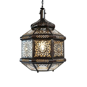 Set of 2 Black Metal Lanterns with Glass Handmade <b>Candle</b> <b>Holders</b> for Elegant Home Decor Indoor <b>Outdoor</b> Stylish Accent Lighting - Product Image 5