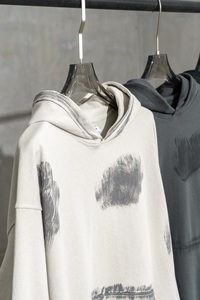 Pull-over surdimensionné à capuche avec logo personnalisé Sweat à capuche délavé à l'acide Pull-over Streetwear pour hommes Sweats à capuche personnalisés pour hommes avec logo personnalisé - Product Image 2