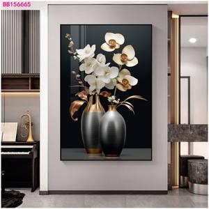 ขวดดอกไม้สีดำและสีทองหรูหราสำหรับตกแต่งบ้านภาพวาดคริสตัลเซรามิก - Product Image 3