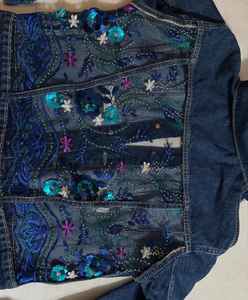 Nueva chaqueta informal de estilo francés para mujer con pantalones vaqueros Top abrigos de mezclilla para niñas Patchwork encaje dulce Denim chaquetas de mujer holgadas - Product Image 3
