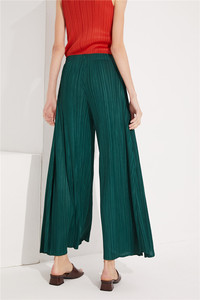 Pantalon gris à taille haute et devant plat, inspiré de l'automne, sur mesure, pour femmes grandes tailles, formel, droit, imperméable, respirant - Product Image 3