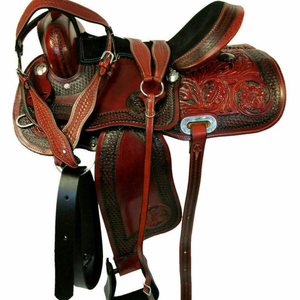 Dernière selle d'équitation Western en cuir véritable portable emballée sur mesure pour le dressage occidental, au prix de gros disponible - Product Image 1