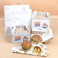 Boîtes à emporter personnalisées de qualité alimentaire pour frites, popcorn, poulet grillé et ailes de poulet frites