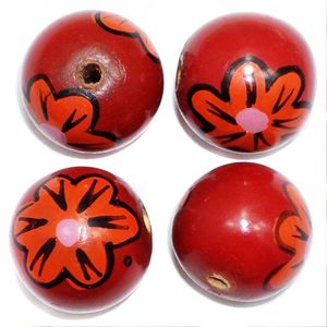 19มม. ทำจากไม้ธรรมชาติรูใหญ่รูปร่างแบบกำหนดเองและลูกปัดไม้สีรูปทรงและขนาดผลิตด้วยมือสินค้าอินเดีย - Product Image 4