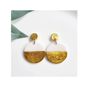 Pendientes de alta resina Oval Farmhouse Event Diseño único Accesorio de uso Diseño de mordent de India Hecho - Product Image 3