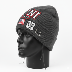 Gorro de invierno para mujer Premium 360 GSM tejido de punto acrílico suave cálido estirable bordado personalizado Logo jacquard Beanie Cap - Product Image 3