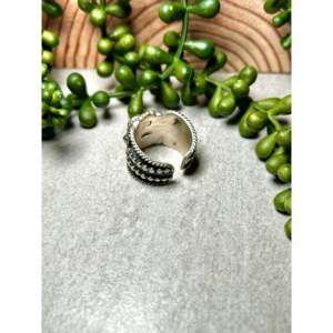 Navajo Handmade <b>Adjustable</b> Sterling Silver & Gemstone <b>Ring</b> Palomino Variscite Boho Style Statement <b>Ring</b> for Everyday Wear - Product Image 4