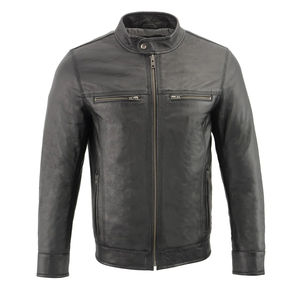 Chaqueta de Cuero Ligera y Elegante para Hombre, Cuello Alto, Resistente al Viento, Transpirable, de Alta Calidad, Personalizable, en Oferta - Product Image 3