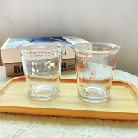 Gobelet à café en verre durable avec logo personnalisé, design floral, 350 ml, pour le bureau et la maison