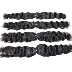 ผมธรรมชาติอินเดียทรงหยักแบบไม่ผ่านกระบวนการผมทรงลึกและน้ำ - Product Image 2