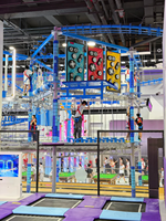 Ensembles d'équipements de jeux intérieurs durables et personnalisés pour enfants - Zones de jeux de parcs d'attractions, usage commercial, écoles, centres commerciaux