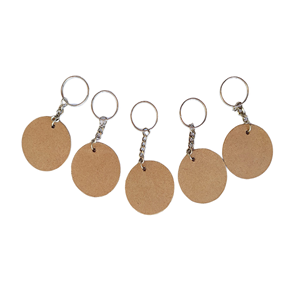 Porte-clés en MDF Mon/Papa/Grad/Love Porte-clés en MDF double face à bas prix et pièce design de forme ronde - Product Image 1