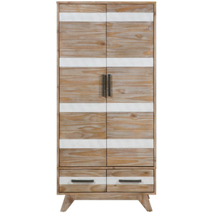 ตู้เสื้อผ้าไม้ยี่ห้อโซโหลิ้นชัก2ประตู2ลิ้นชักดีไซน์ทันสมัยเฟอร์นิเจอร์ห้องนอนสีไม้จากเวียดนาม - Product Image 1