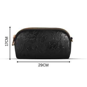 Bolso de hombro de cuero con diseño floral en relieve hecho a mano para mujer - Product Image 5